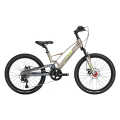 Двухподвесный горный велосипед с магниевой рамой 20/22", Цвет: Forever QJM11-2 7-скоростной 20-дюймовый тросовый диск с рамой из магниевого сплава (Shimano) серо-желтый | Китай.рф