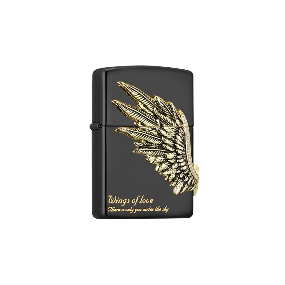 ZIPPO Black Ice Крылья любви + открытка, Характеристика: Wings of Love-Black Ice Single Unit | Китай.рф