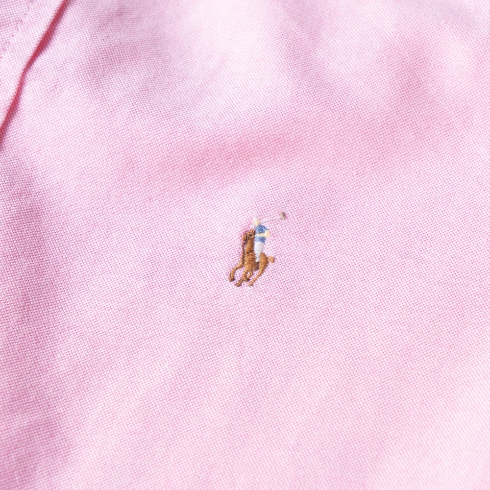 Polo Ralph Lauren: Розовая рубашка с длинным рукавом для девочки, Цвет: розовый, Размер: S | Китай.рф