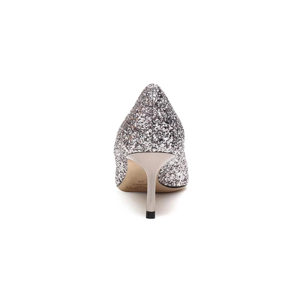 Сиреневые туфли Jimmy Choo с блестками и острым носом, Размер: 35.5, Издание: С оригинальной коробкой для обуви | Китай.рф