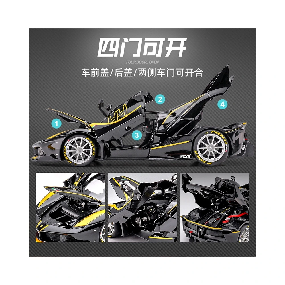 BBurago Ferrari 1:18 – коллекционная модель, Цвет: FXXK#44 твердый переплет, черный 16907 | Китай.рф