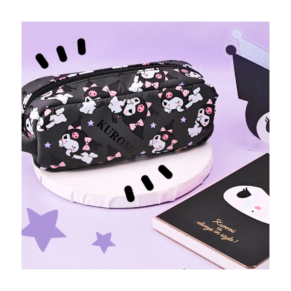 Яркий пенал Kinbor x Sanrio Kuromi для стильных школьниц, Характеристика: Пенал Куроми + ручка-блайндбокс Куроми | Китай.рф