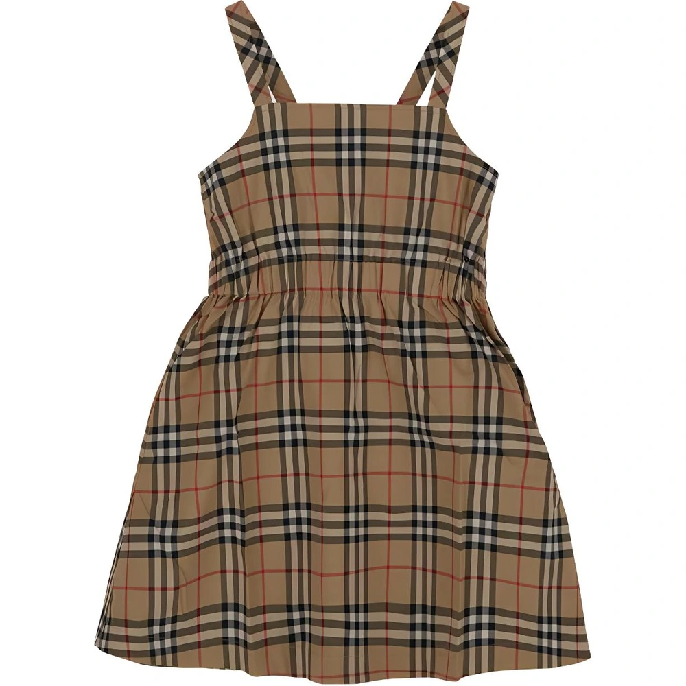 Burberry Детское платье-бюстье в клетку, коричневое, Цвет: коричневый, Размер: 3 | Китай.рф
