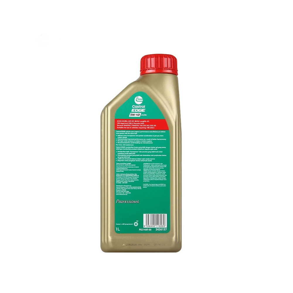 Castrol EDGE Titanium 5W-40 SP (Малайзия) - Синтетическое моторное масло, Объем: 1L*4 | Китай.рф