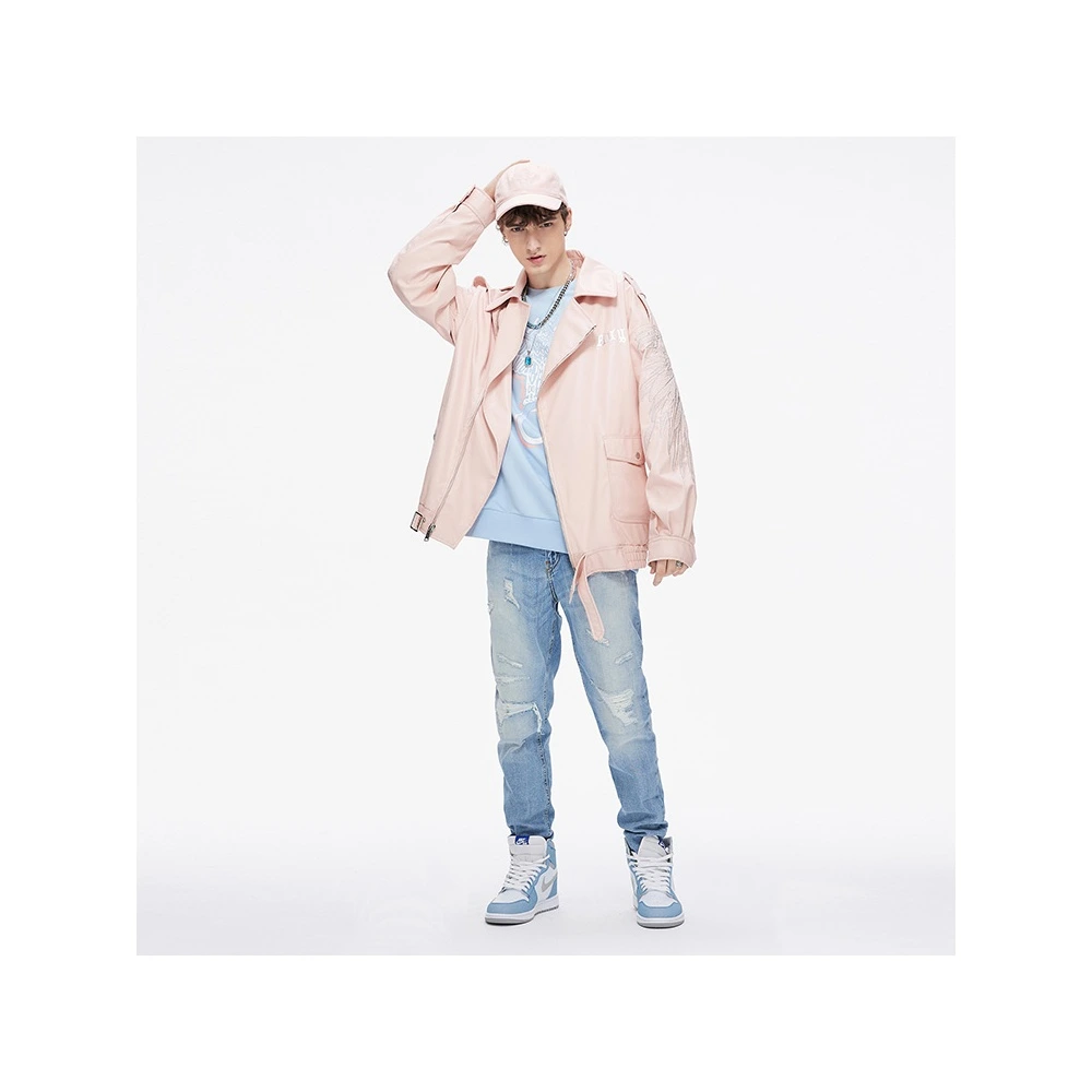 Розовая куртка Boy London с серебряными крыльями, Цвет: розовый, Размер: XS | Китай.рф