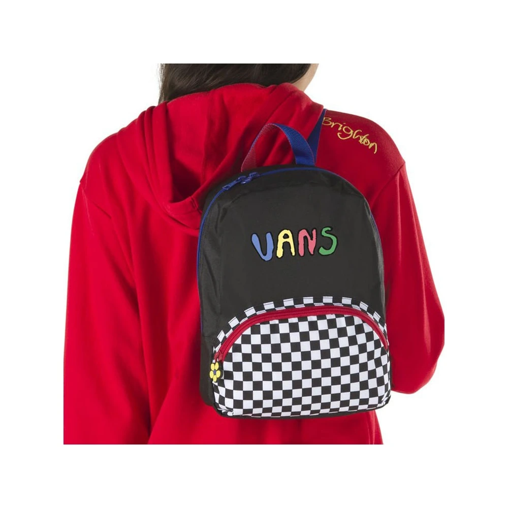 Рюкзак Vans с клетчатым принтом и логотипом, Цвет: Черный (отечественная версия) | Китай.рф