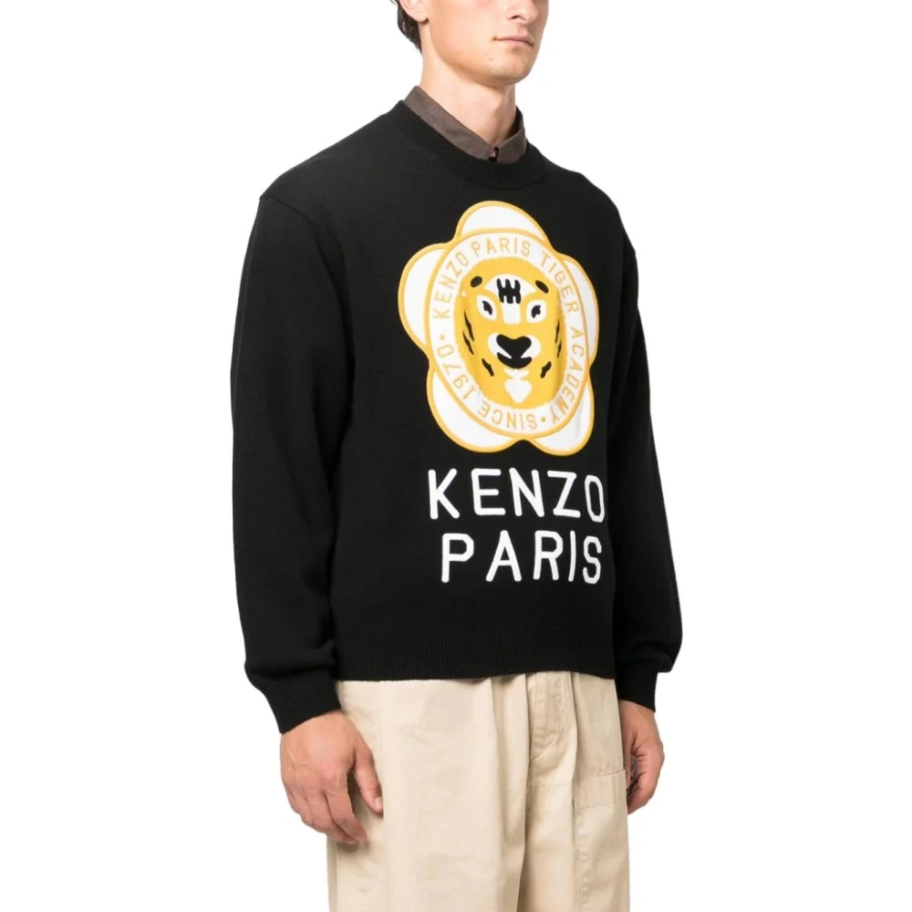 Свитер Kenzo шерсть/хлопок, мужской, черный, Цвет: черный, Размер: L | Китай.рф