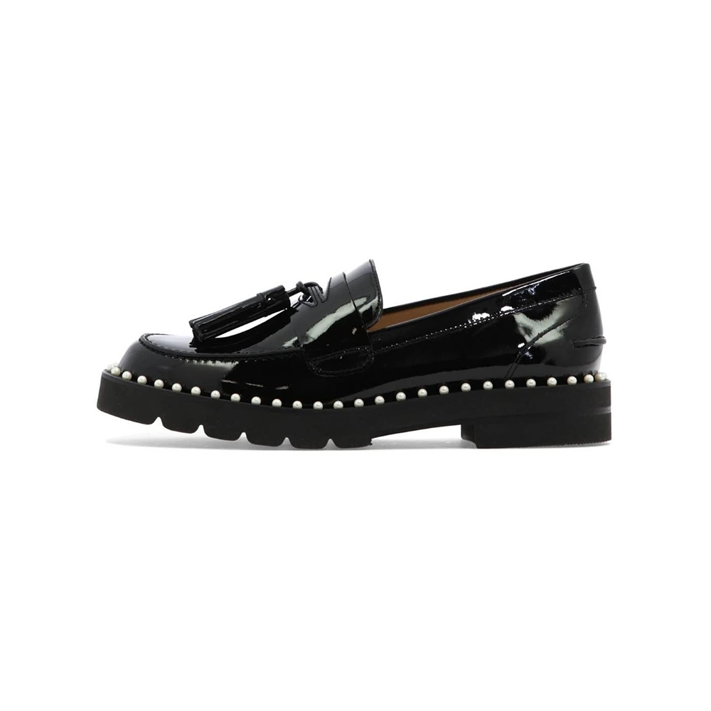 Лоферы Stuart Weitzman с жемчугом, черные, Размер: 34 | Китай.рф