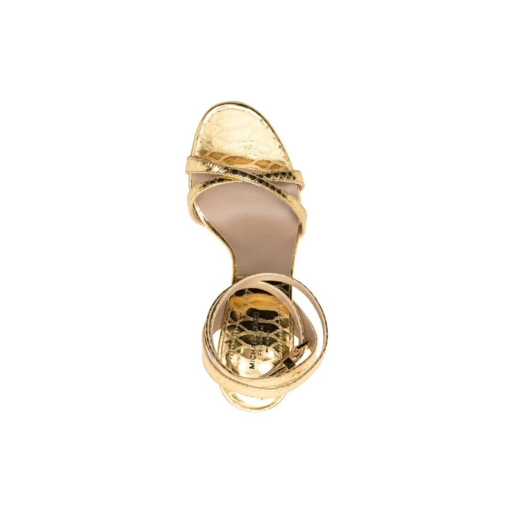 Michael Kors Chrissy: Золотистые босоножки, Издание: С оригинальной коробкой для обуви, Цвет: золото, Размер: 37 | Китай.рф