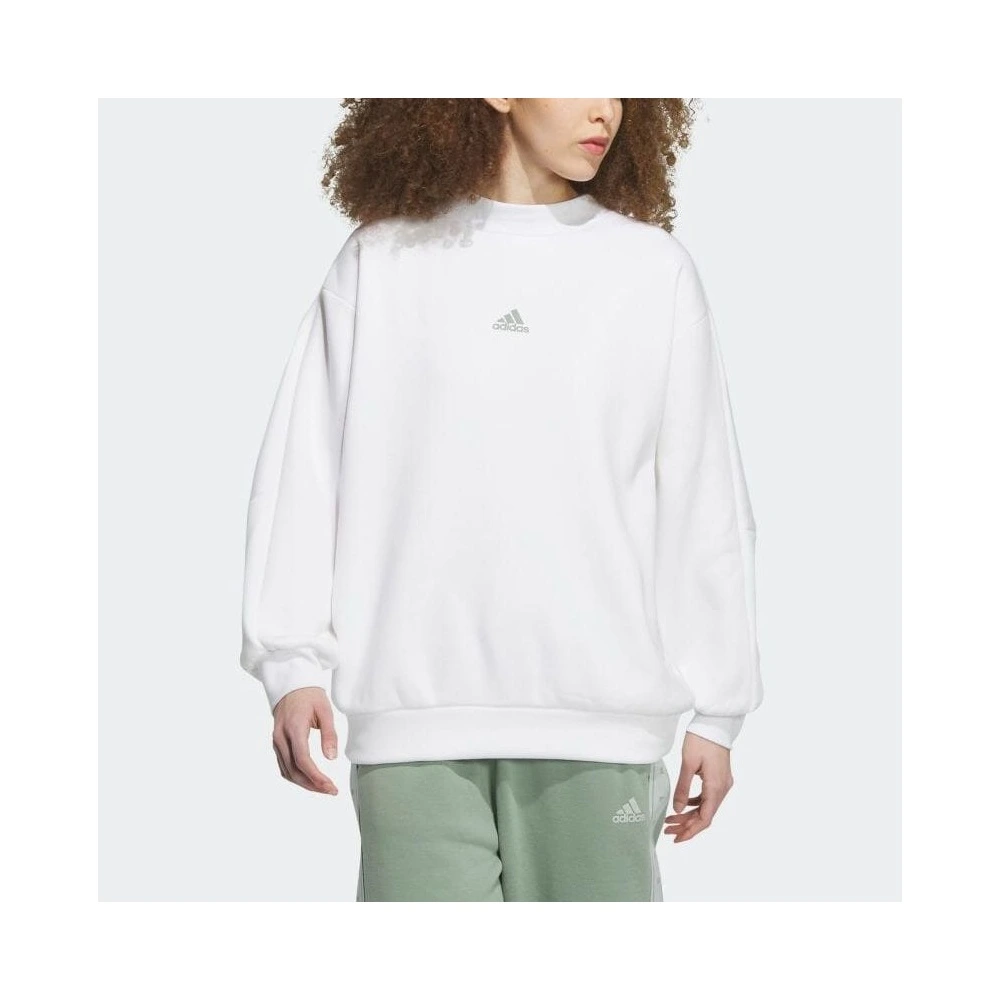 Белое женское худи Adidas с круглым вырезом, Цвет: Белый, Размер: S | Китай.рф