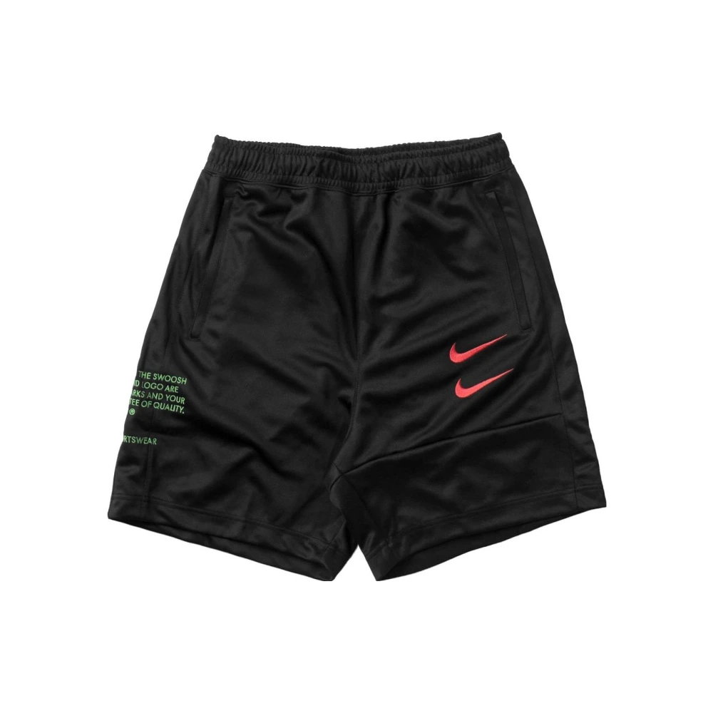 Nike NSW Swoosh шорты черно-красные – комфорт и стиль, Цвет: черно-красный, Размер: XS | Китай.рф