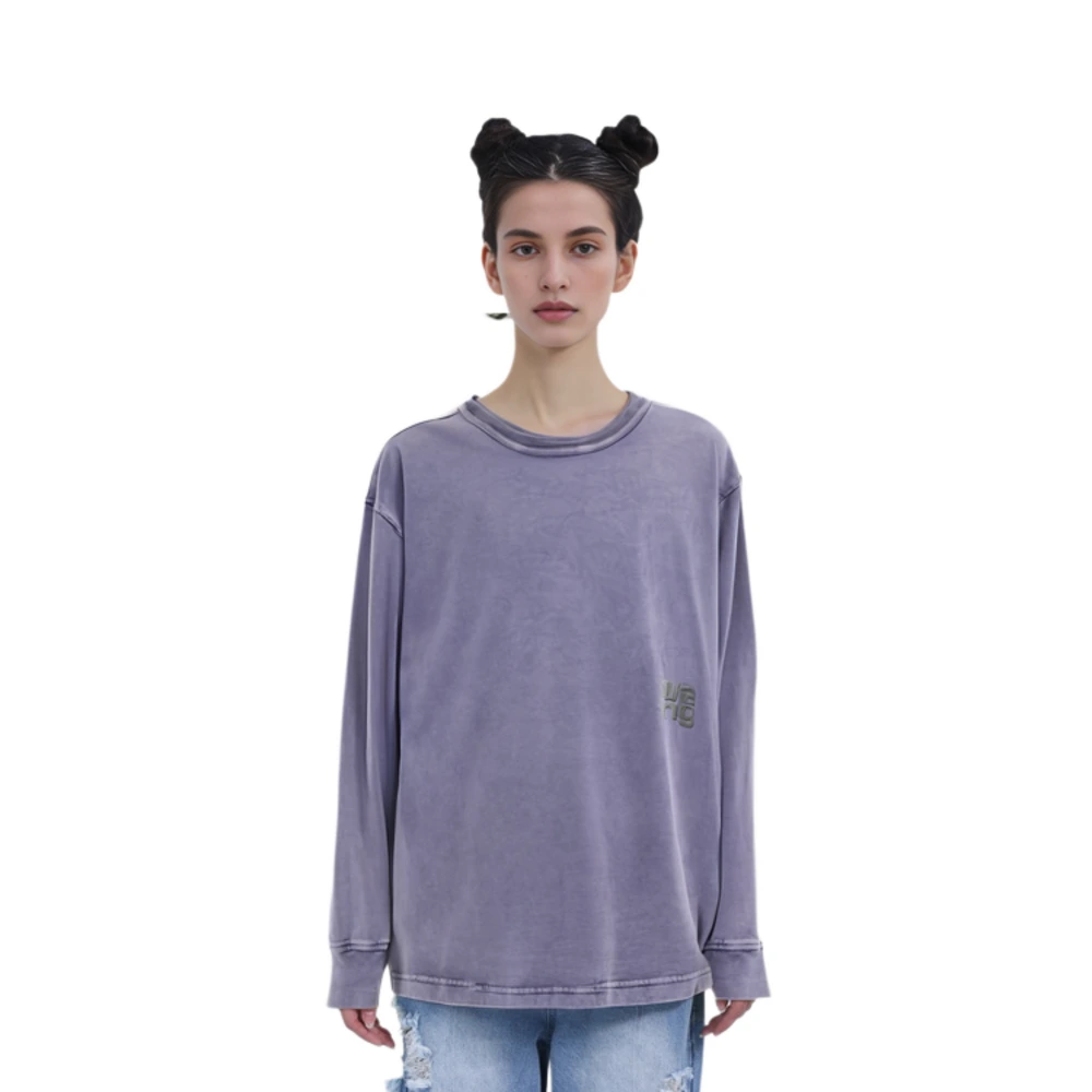 Футболка Alexander Wang SS24 сиреневая, Цвет: Сирень, Размер: M | Китай.рф