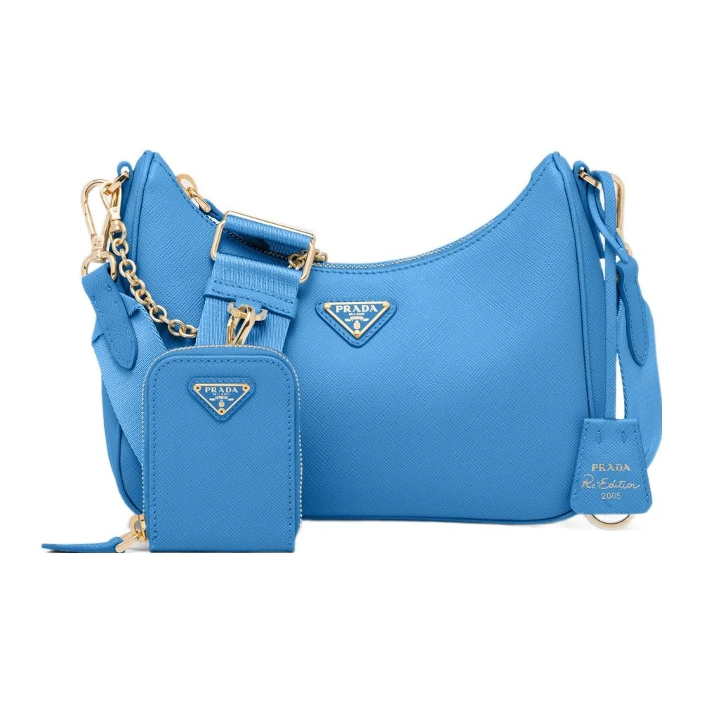Сумка PRADA Re-Edition 2005 кроссбоди женская голубая, Включает ли оригинальную коробку: Базовая комплектация (сумка + пыльник) | Китай.рф