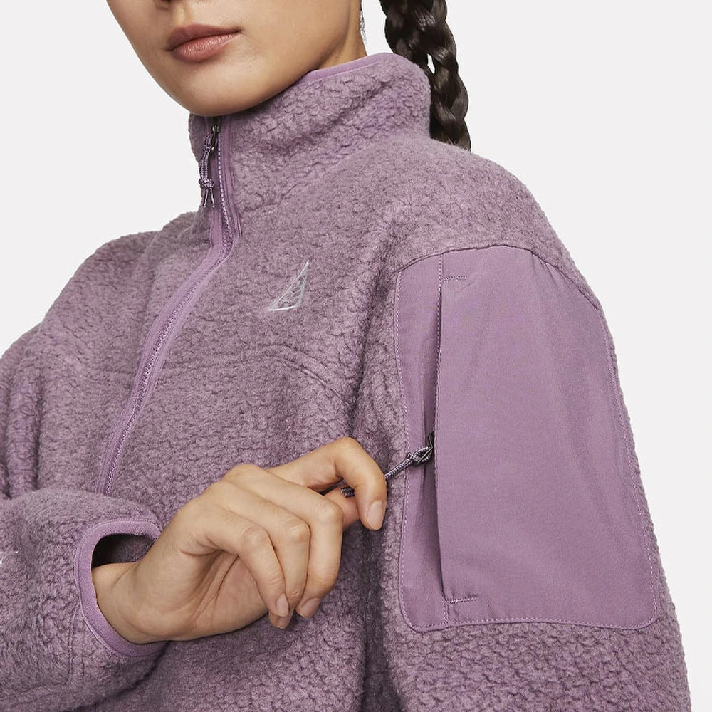 Nike флисовое женское с высоким воротником логотип, Цвет: фиолетовый, Размер: XXL | Китай.рф