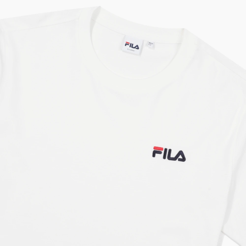 Футболка FILA унисекс с вышитым логотипом, Цвет: Белый, Размер: 090 | Китай.рф