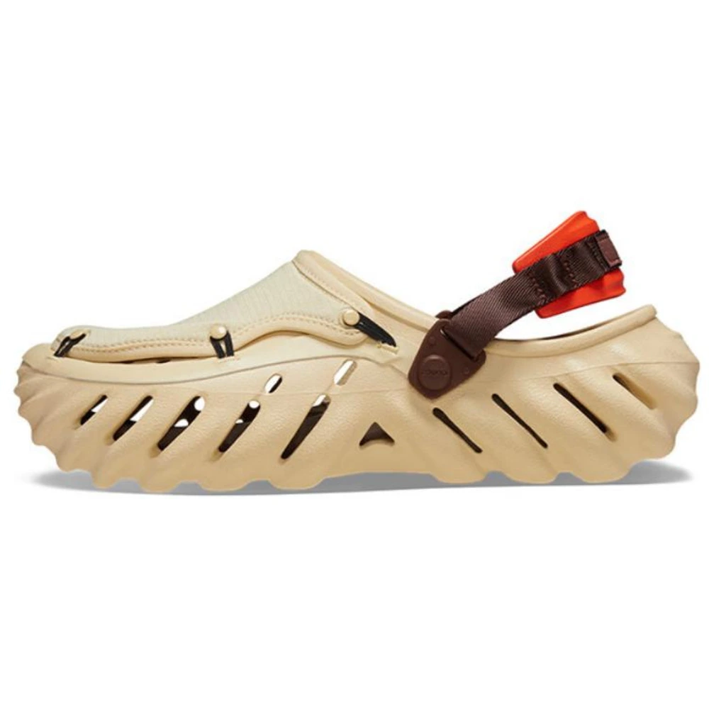 Клоги Crocs удобные дырчатые унисекс кунжутный, Цвет: кунжут/мультицвет, Размер: 36-37 | Китай.рф