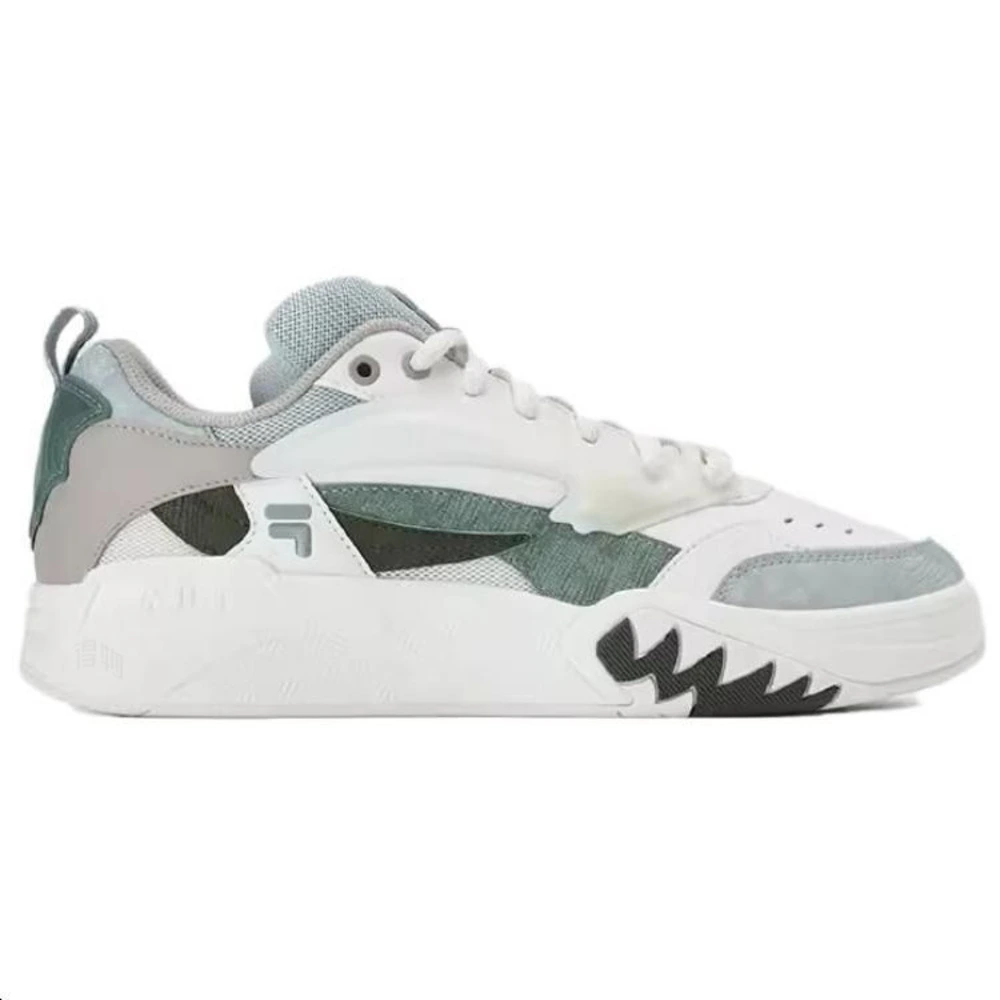 FILA FUSION Desperado Low: Ретро-кроссовки для баскетбола, Цвет: Белоснежный/Серый солнечный камень, Размер: 40.5 | Китай.рф