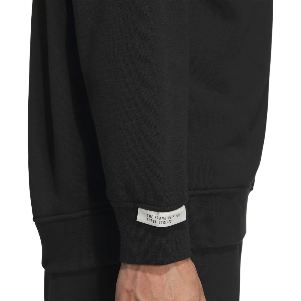 Толстовка унисекс Adidas FRENCH TERRY SWEATSHIRT черная, Цвет: черный, Размер: 2XS | Китай.рф