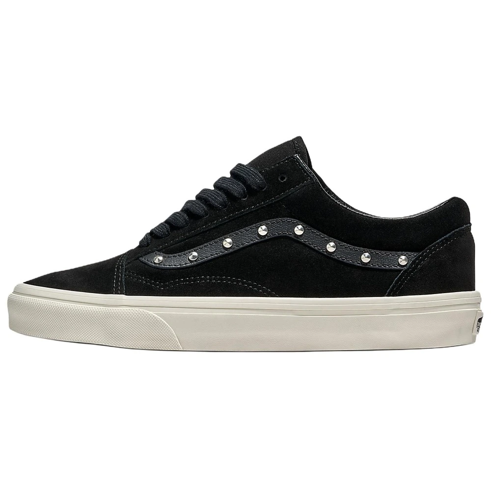 Кеды Vans Old Skool Canvas Suede Low top Skateboard Shoes черные унисекс, Цвет: Sharp Black, Размер: 36 | Китай.рф