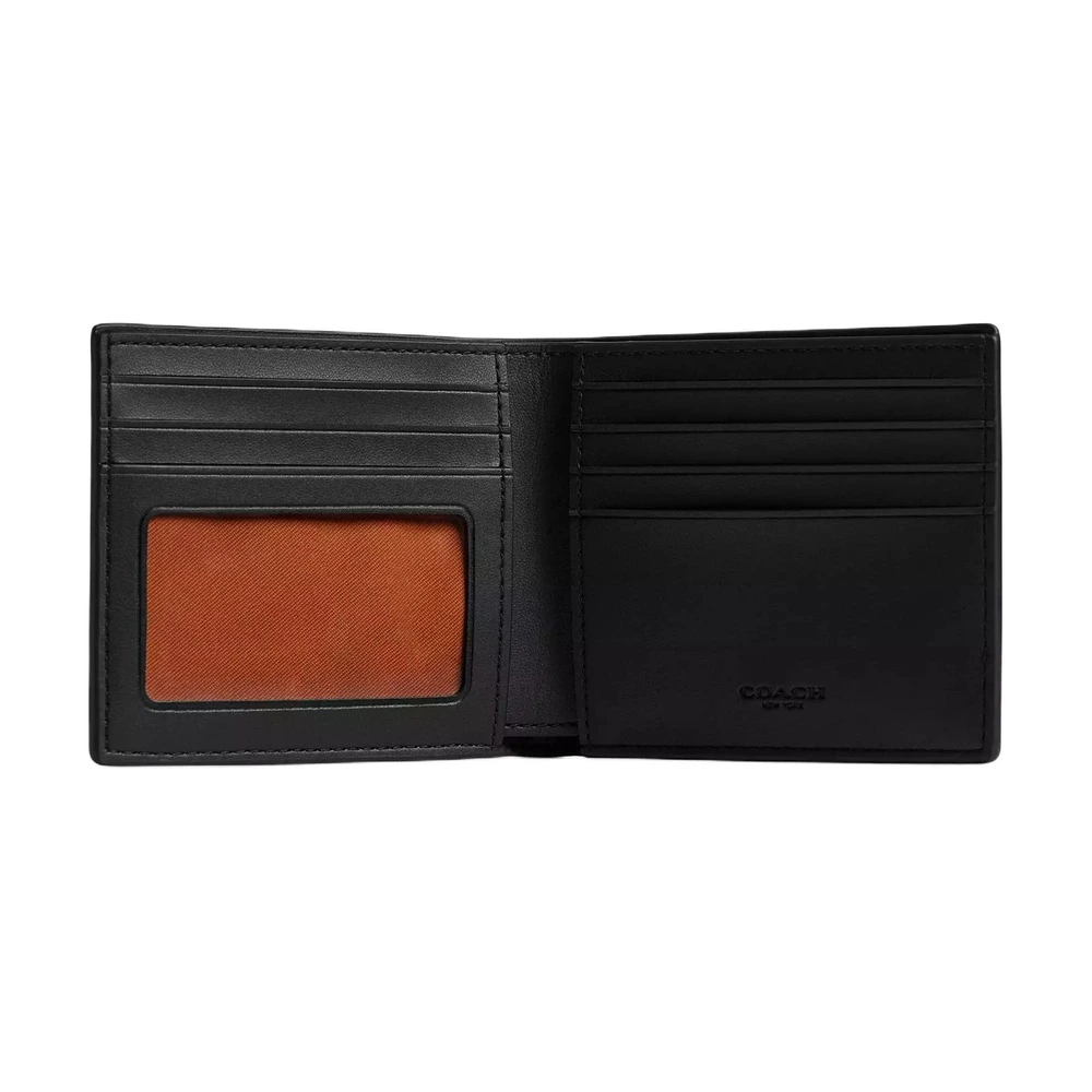 Кошелек мужской COACH Coated Canvas Regular Tan & Black, Цвет: коричнево-чёрный | Китай.рф