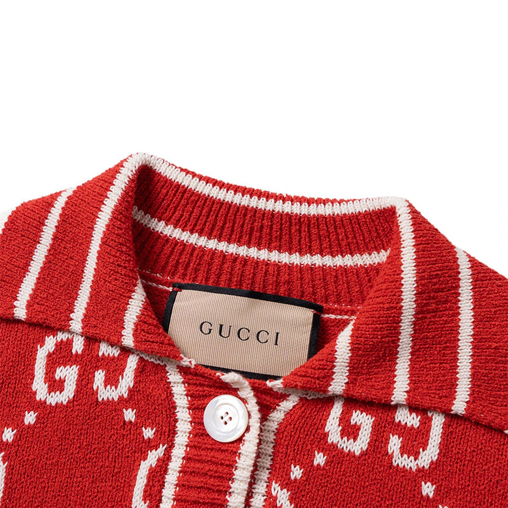 Женское платье-поло с монограммой Gucci Gg, Цвет: красный, Размер: XS | Китай.рф