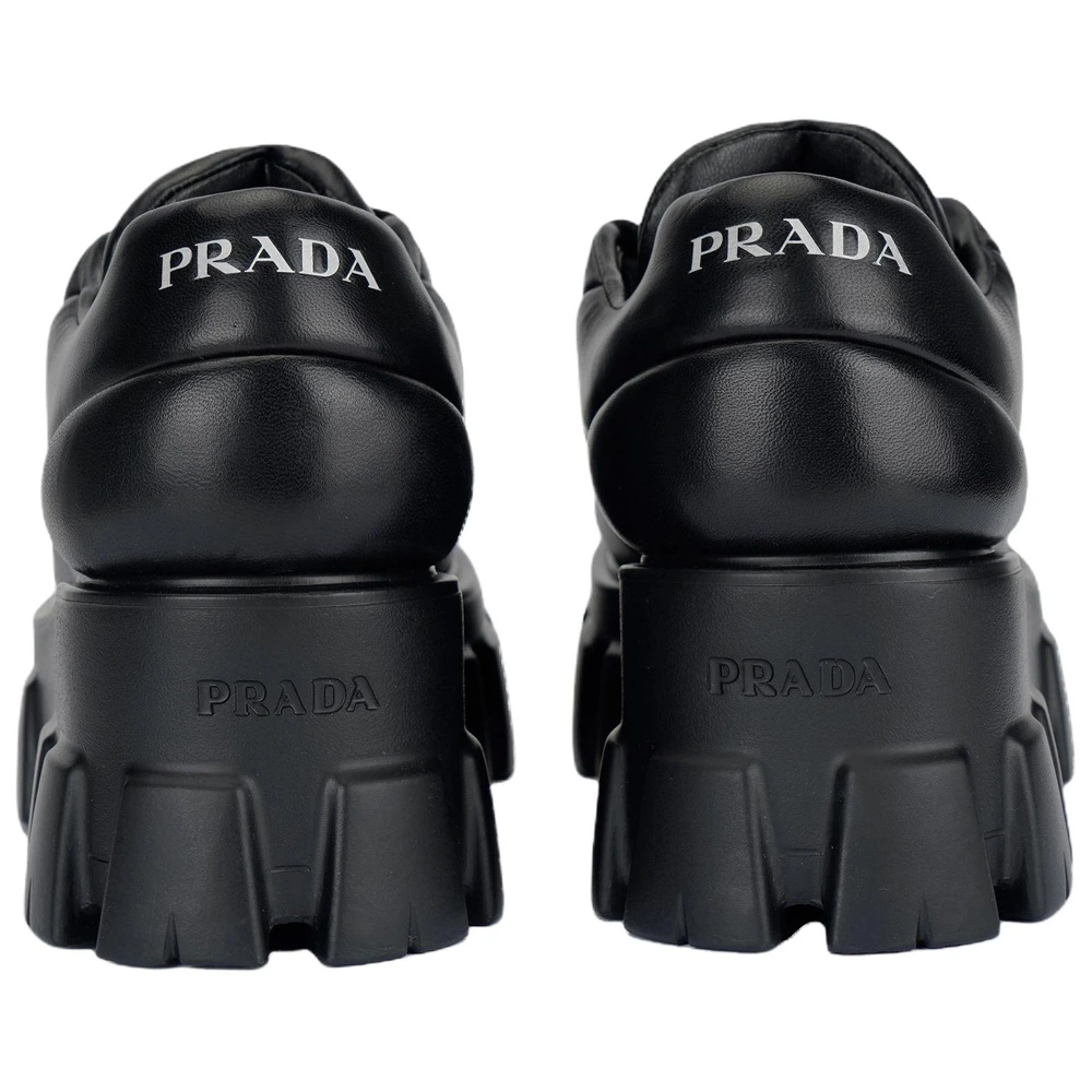 Женские ботинки PRADA Monolith черные 1E119N, Размер: 36, Ширина: Есть коробка для обуви | Китай.рф