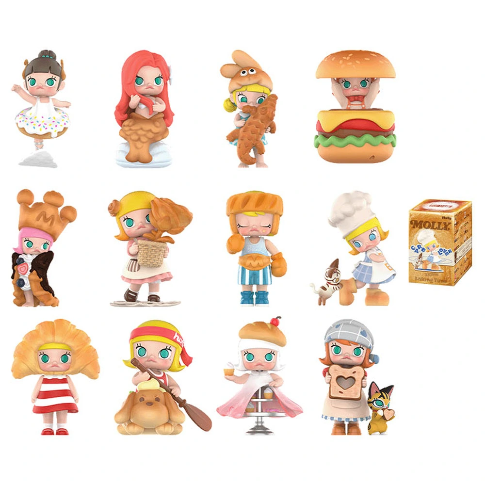 Коллекционные фигурки POP MART MOLLY Хлебные головки, 12 штук, Набор: Box and Accessories Included, Название продукта: один блайндбокс (случайная модель) | Китай.рф