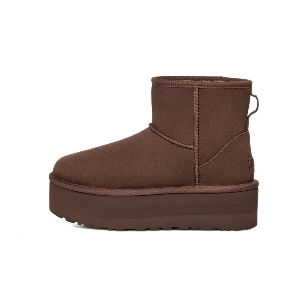 Женские замшевые ботинки UGG утепленные темно-коричневые, Цвет: темно-коричневый, Размер: 36 | Китай.рф
