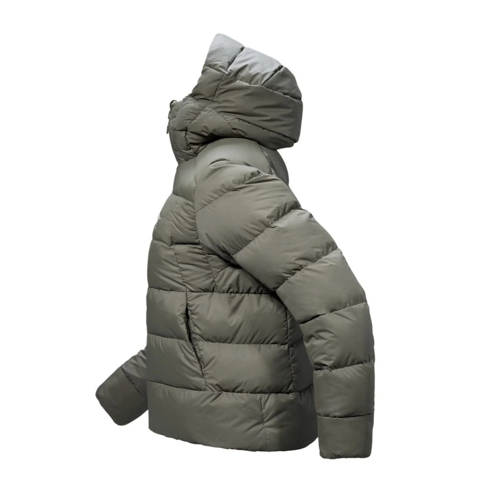 Женский пуховик Arc'teryx Thorium с капюшоном, короткий, Цвет: туманный зелёный/Forage, Размер: XS | Китай.рф
