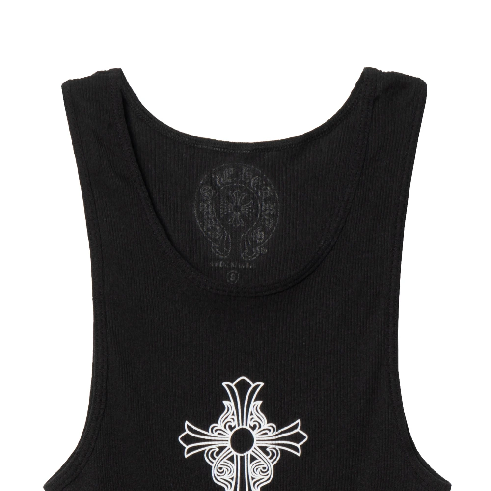 Chrome Hearts Майка с принтом "Волосатый крест" унисекс, Цвет: черный, Размер: S, Коробка: Нет оригинального подарочного пакета, подарочной коробки | Китай.рф