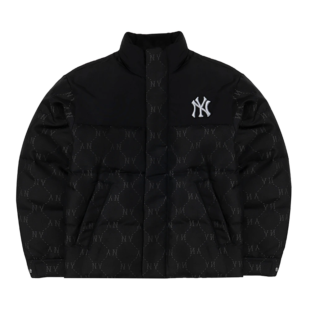 Пуховик MLB New York Yankees FW25 с высоким воротником, унисекс, Цвет: черный, Размер: XS | Китай.рф