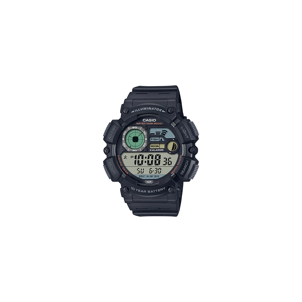 CASIO WS-1500H-1AV мужские водонепроницаемые часы с черным циферблатом, Цвет ремешка: чёрный ремешок | Китай.рф
