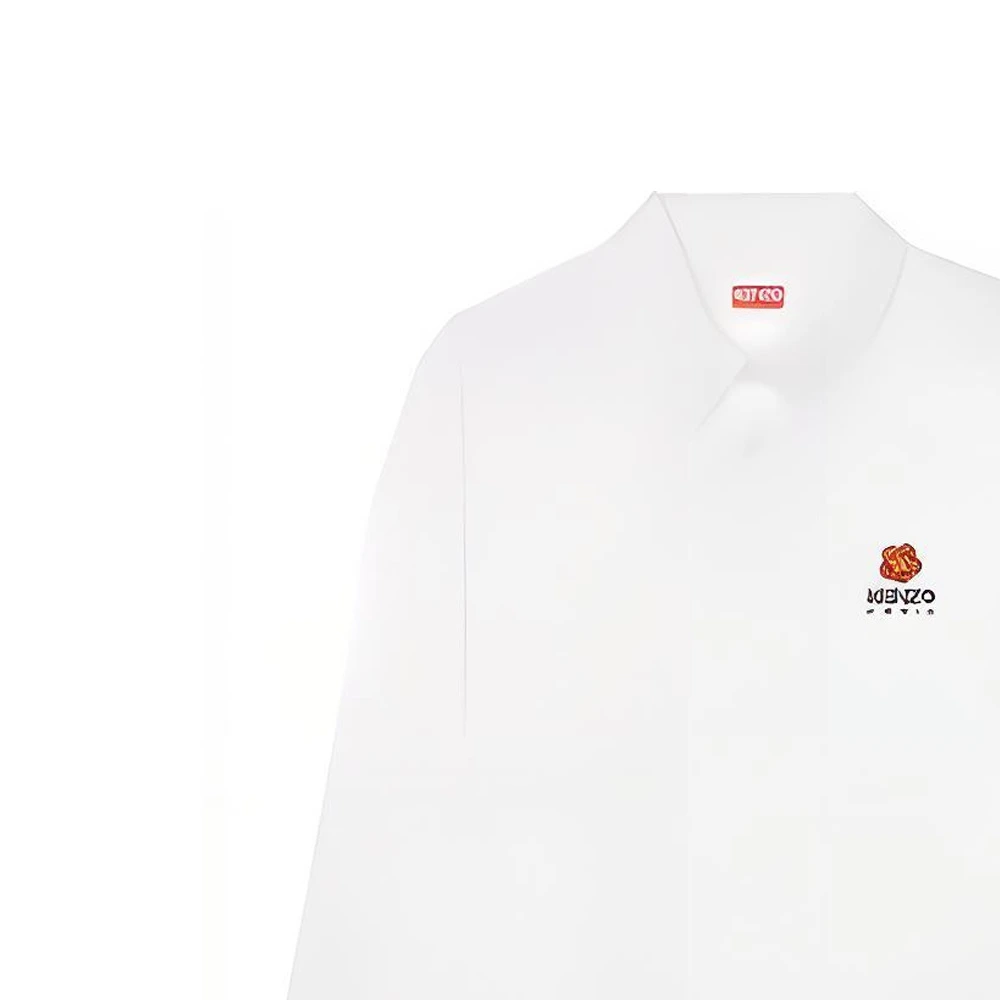 Рубашка KENZO x Nigo с вышивкой, унисекс, белая, Цвет: Белый, Размер: 40 | Китай.рф