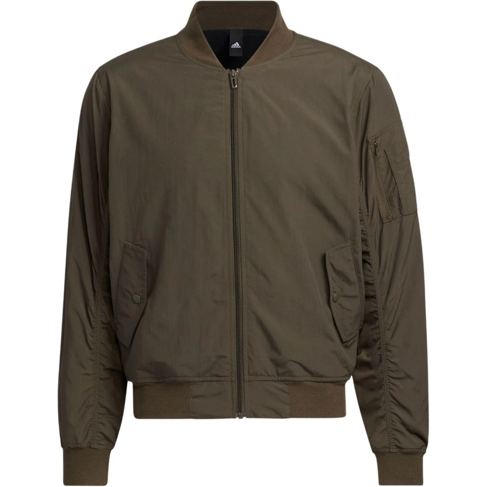 Мужская куртка-бомбер Adidas из серии JKT AP в цвете тёмный оливковый, Цвет: Тёмный оливково-зелёный, Размер: XS | Китай.рф