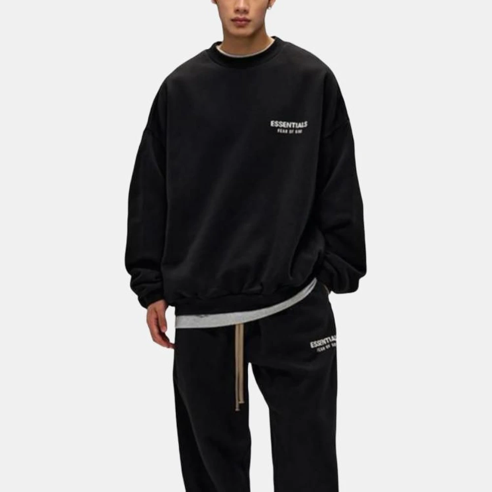 Fear Of God Essentials Флисовый свитшот FW24, Цвет: Метеоритный чёрный, Размер: S | Китай.рф