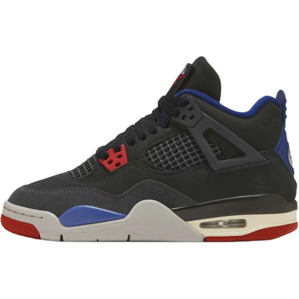 Баскетбольные кроссовки Jordan Air Jordan 4 Retro Rare Air Black, черно-синие, унисекс, Цвет: Черный и синий, Размер: 35.5 | Китай.рф