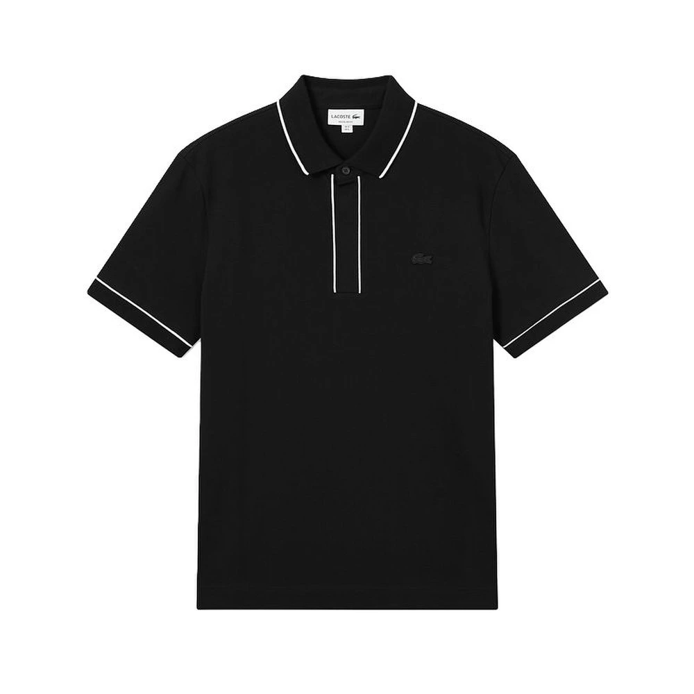 Мужская футболка поло LACOSTE Paris Stretch Piqué, Цвет: чёрный (арт. 031), Размер: 3（S） | Китай.рф