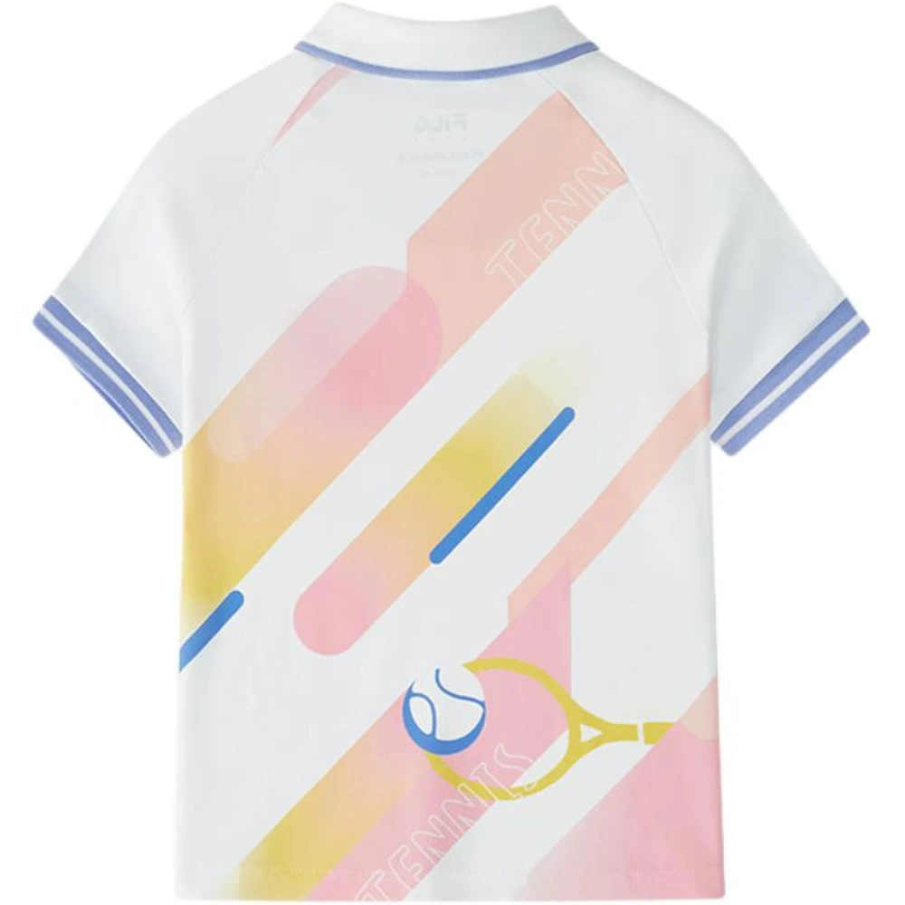 FILA KIDS Рубашка поло SS25 PERFORMANCE серии с принтом, Цвет: с принтом FZA, Размер: 130 | Китай.рф