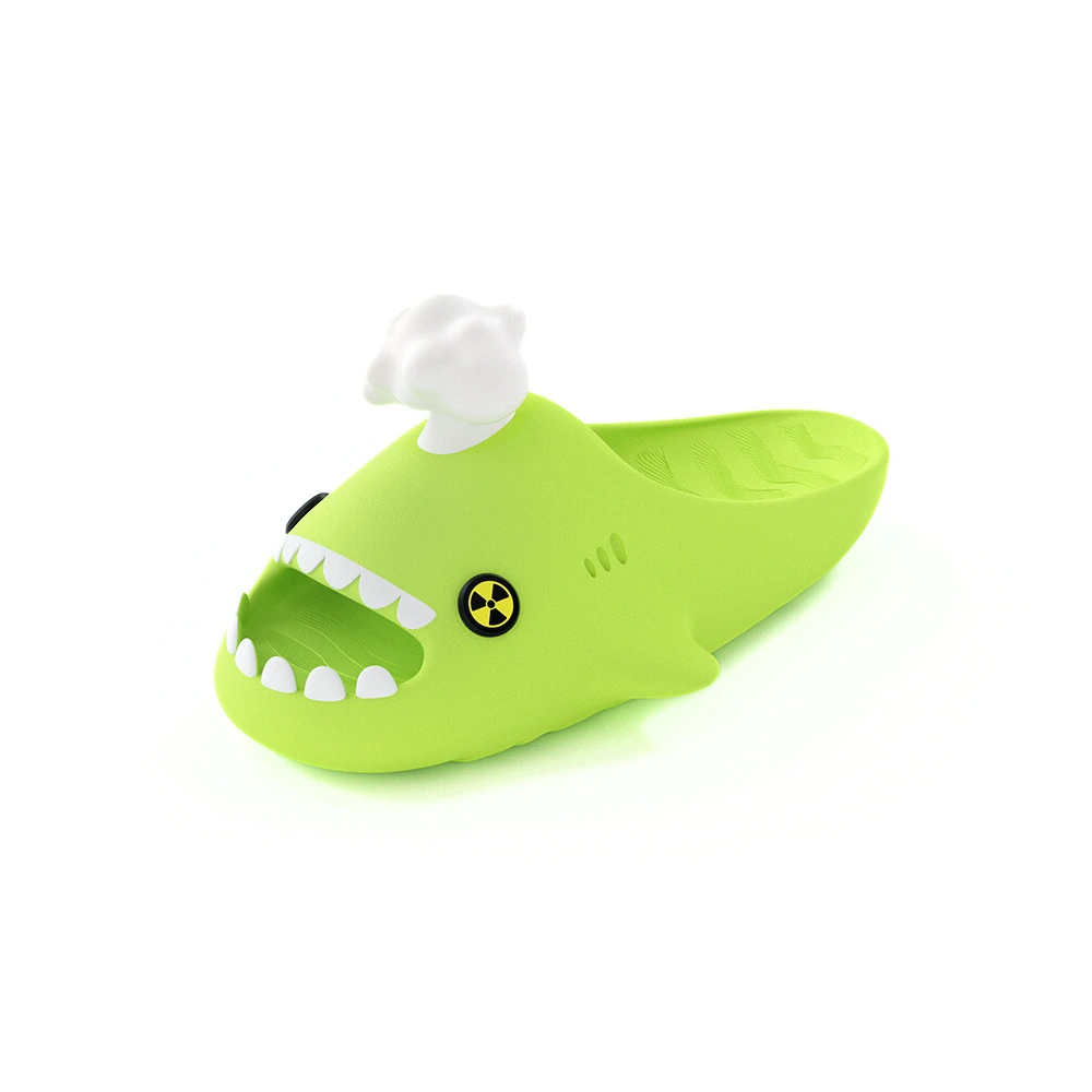 Шлепанцы HelloSlippers Shark Sharkicks Mushroom Cloud унисекс, Цвет: флуоресцентный зеленый, Размер: 36-37 | Китай.рф