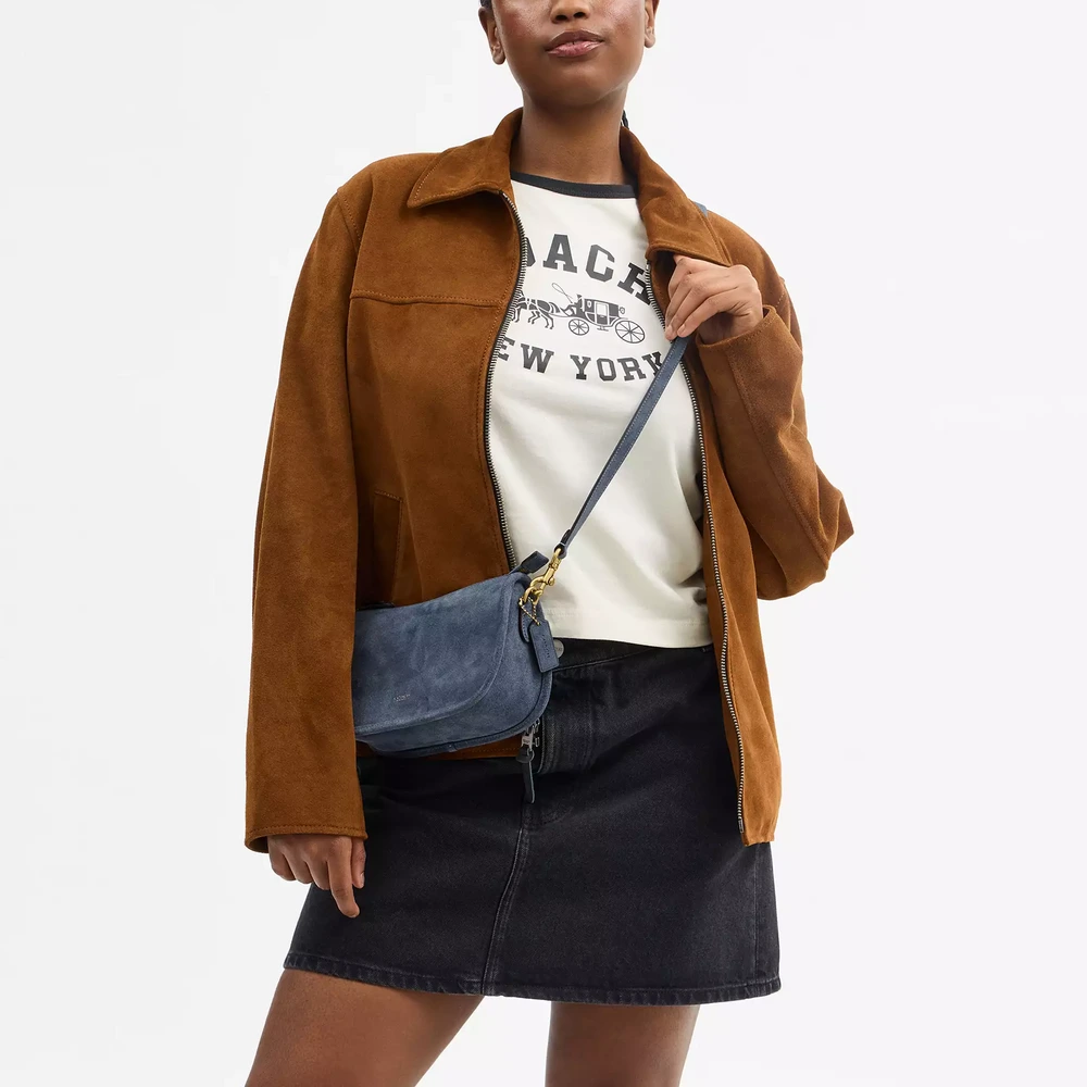Сумка на плечо COACH Waverly 24 из замши с телячьей кожей, Упаковка: Базовая комплектация (сумка + пыльник) | Китай.рф