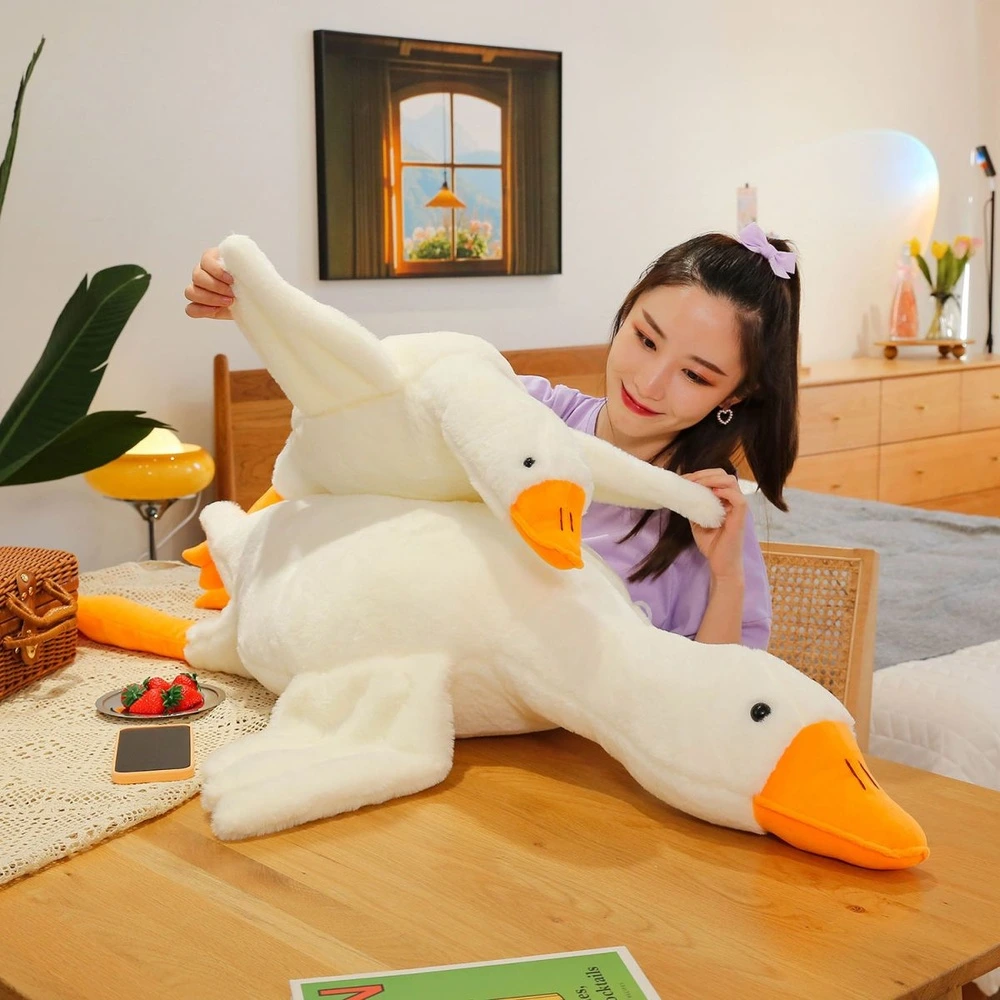 Плюшевая игрушка-подушка XIWANTONG Милый Белый Гусь, 50-160 см, Название продукта: Белый гусь, Размер: 50CM | Китай.рф