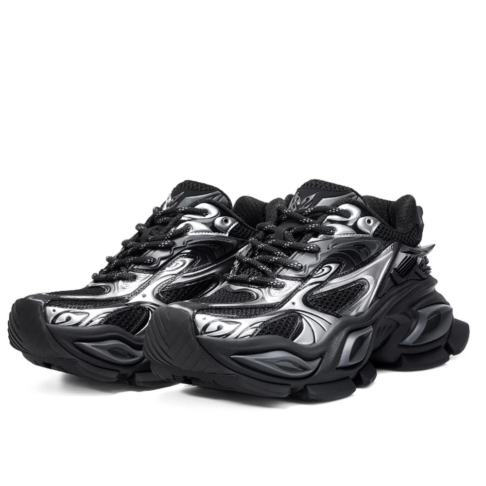Кроссовки OGR Heterochromia GAZE MAX Low top Chunky Sneakers Unisex, Цвет: черный серебристый, Размер: 36 | Китай.рф