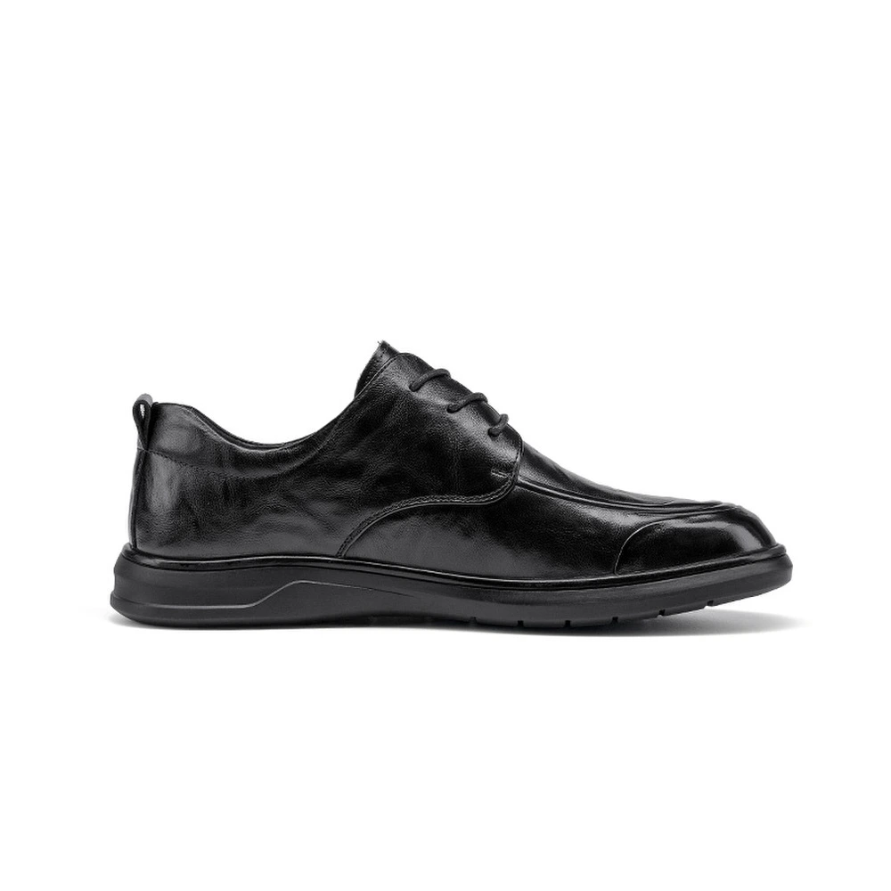 Повседневные туфли JOSINY Cow Leather Casual Shoes Men's Black, Цвет: черный, Размер: 39 | Китай.рф