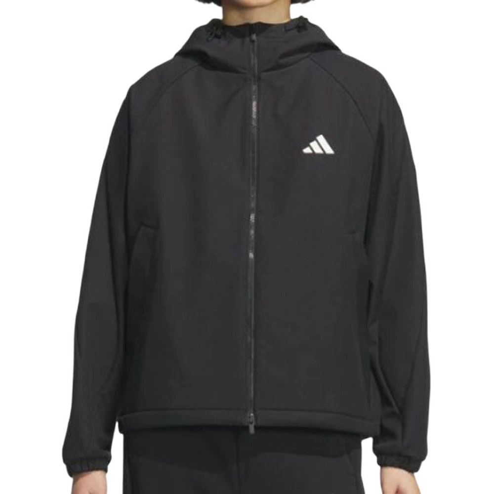 Куртка Adidas Softshell женская с капюшоном водоотталкивающая теплая, Цвет: черный, Размер: XS | Китай.рф