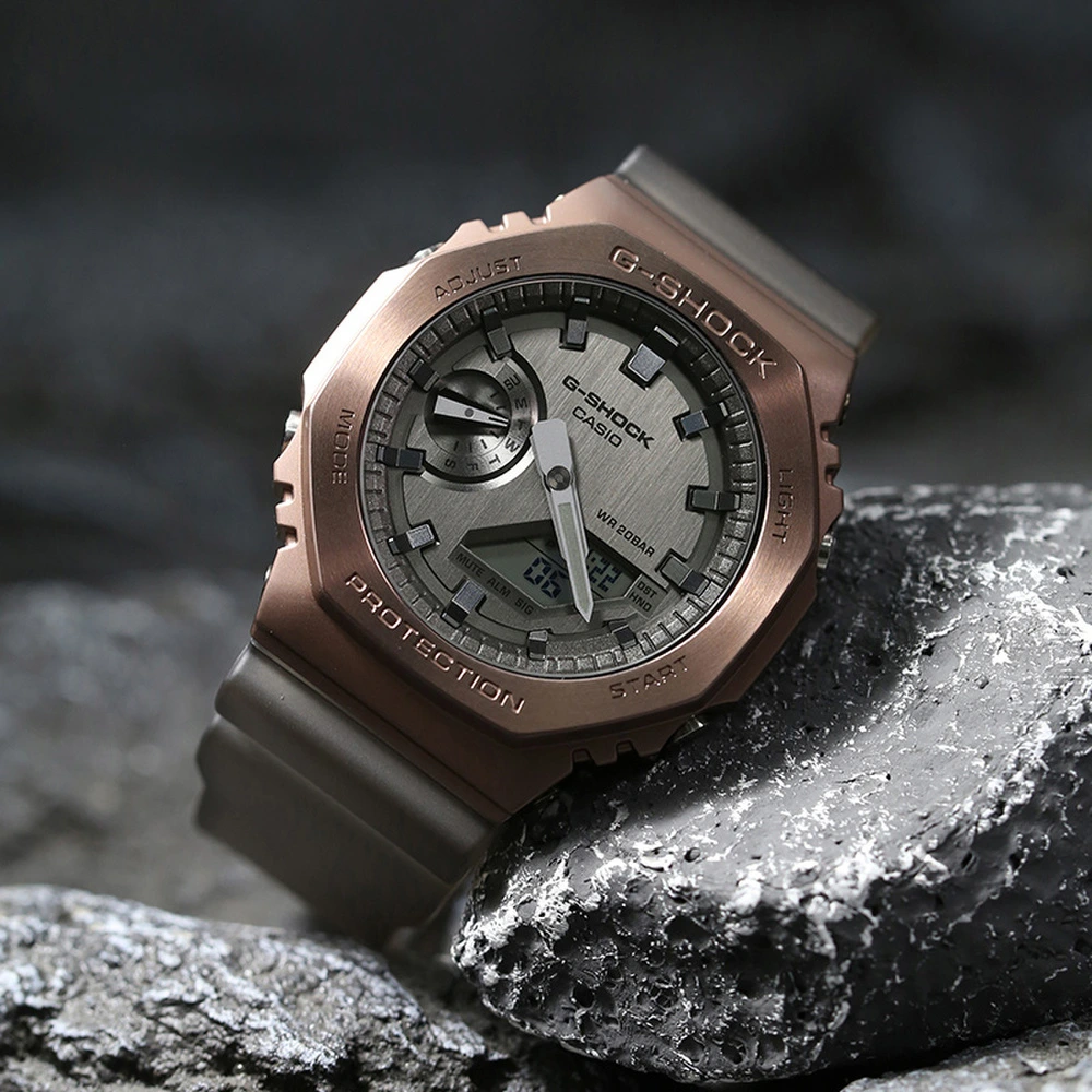 Часы CASIO G-SHOCK Midnight Fog коллекция мужские серый циферблат, Цвет корпуса: Коричневая дымка майярд, Коробка: Обычная коробка для часов | Китай.рф