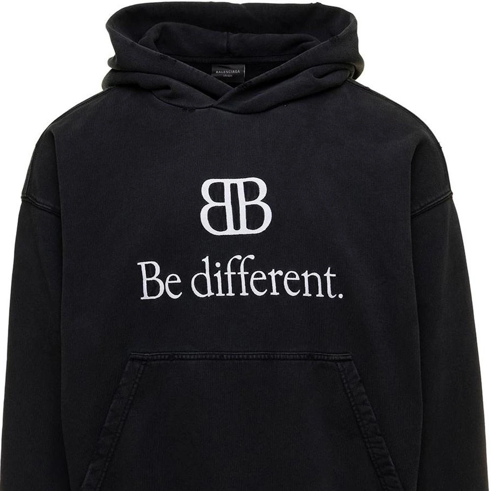 Худи Balenciaga FW22 с принтом 2B унисекс черное, Цвет: черный, Размер: XXS, Коробка: Нет оригинального подарочного пакета, подарочной коробки | Китай.рф