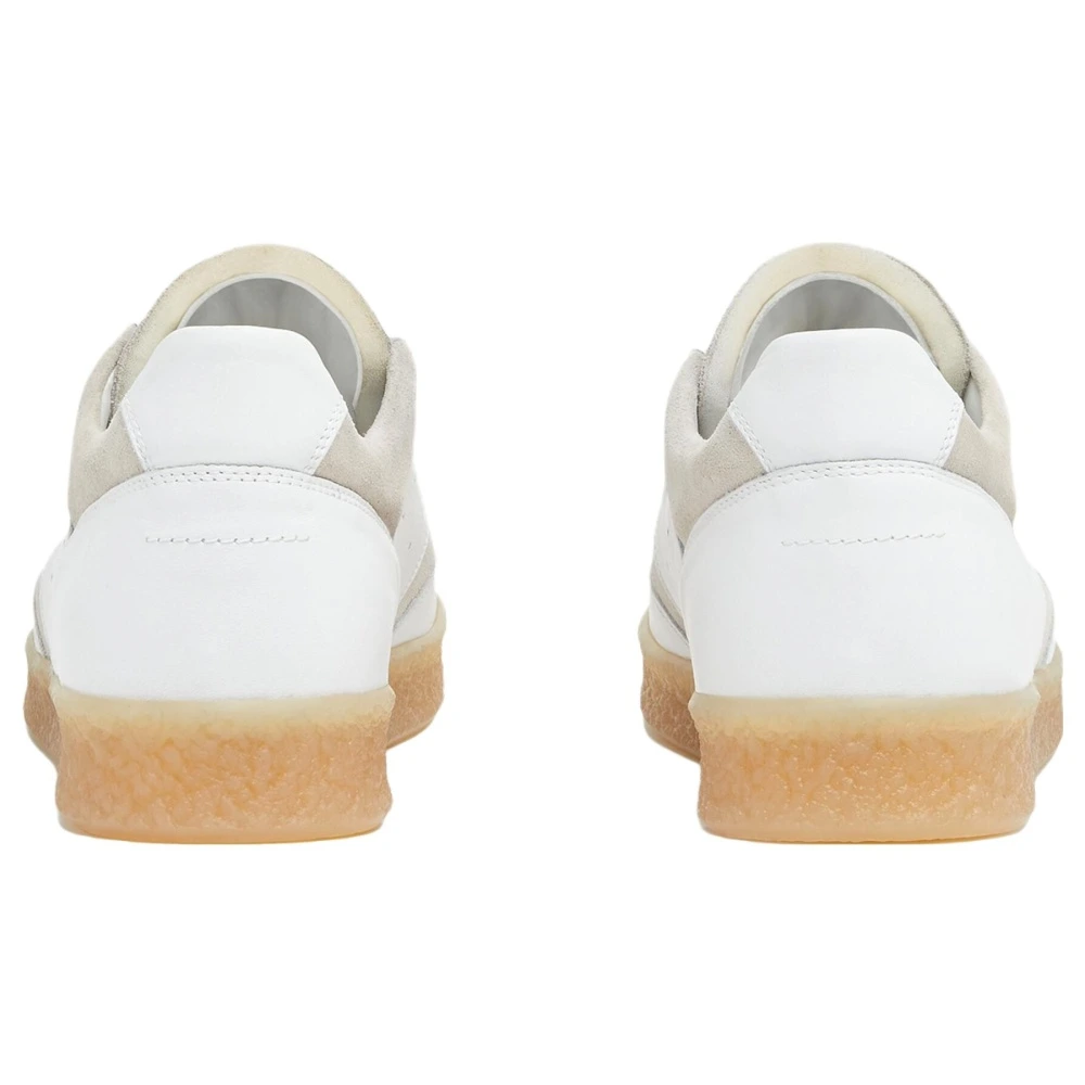 MM6 Maison Margiela Кроссовки кожа замша белые бежевые женские, Цвет: Белый, Издание: С оригинальной коробкой для обуви, Размер: 36 | Китай.рф