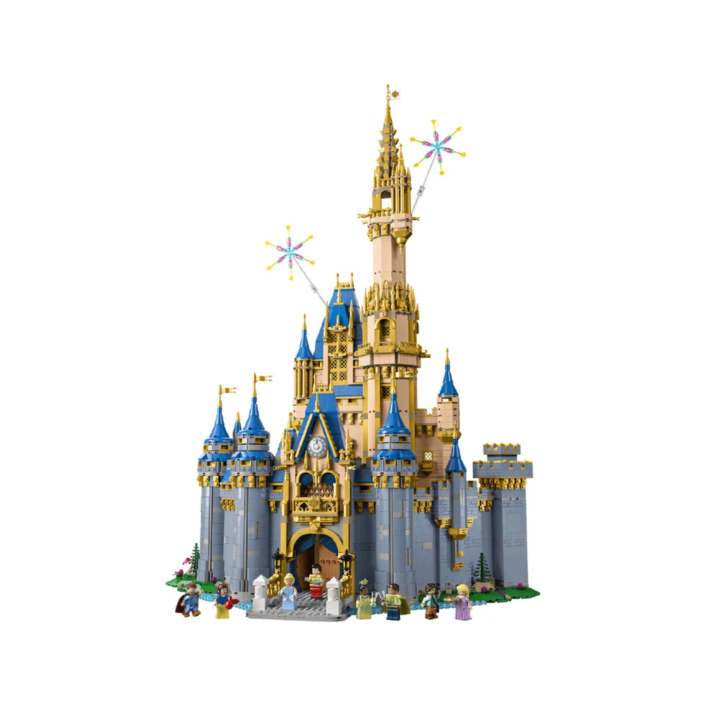 LEGO x Disney Конструктор 'Диснеевский замок', 43222, Название продукта: Замок Диснея (издание 2023 г.), Подарочная упаковка: Нет подарочной коробки, Внешний вид: Для себя — не вскрытый, с помятостями/трещинами/повреждениями кожи/потертостями | Китай.рф