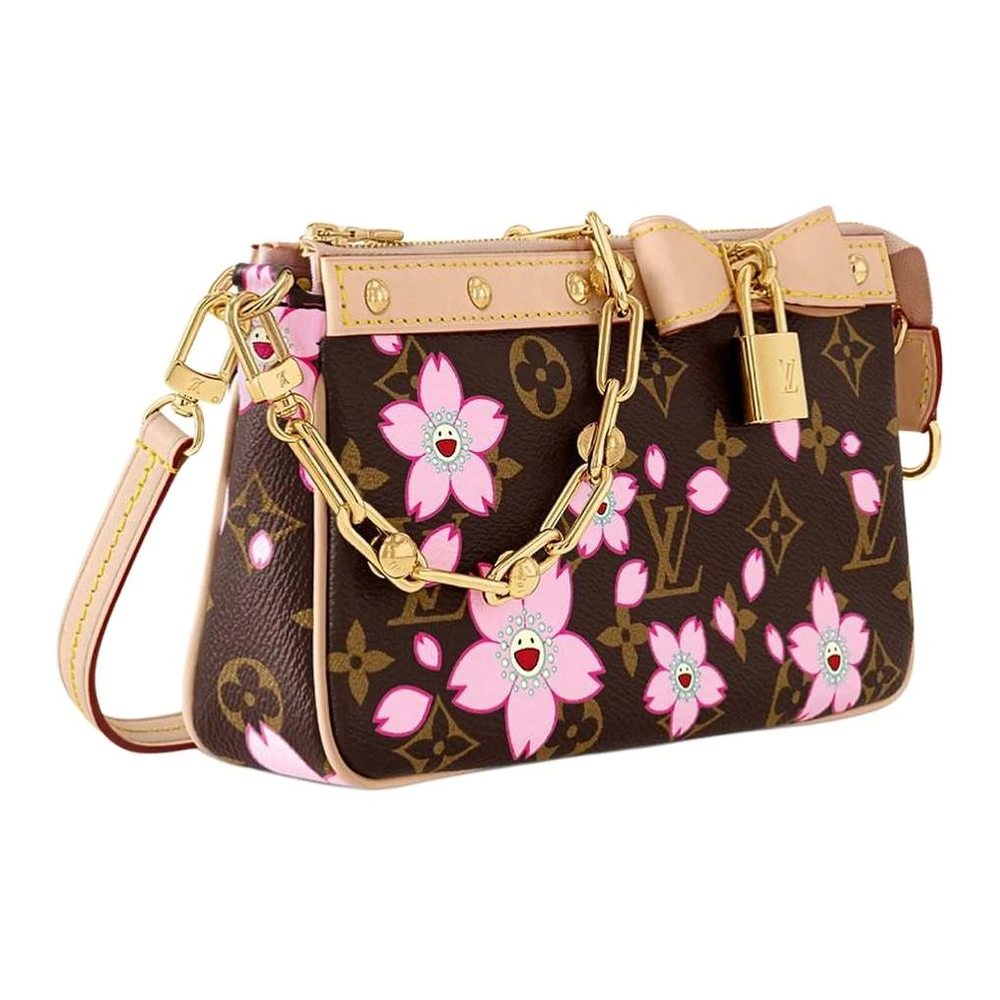 LOUIS VUITTON X Takashi Murakami Cherry Blossom Pochette Accessoires Sakura Brown, Упаковка: Базовая комплектация (сумка + пыльник) | Китай.рф
