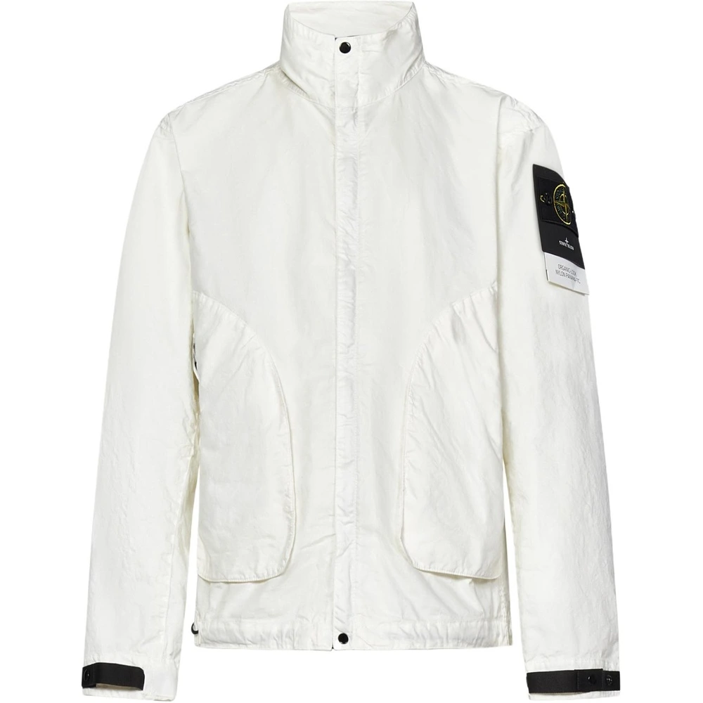 Мужская куртка STONE ISLAND PANAMA-TC с воротником-стойкой, Цвет: слоновая кость, Размер: M | Китай.рф